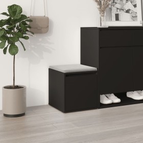 Engineered wood black stool box 40.5x40x40 cm by vidaXL, Storage baskets - Ref: Foro24-808775, Price: 46,99 €, Discount: %