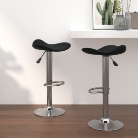 Kitchen stool 2 pcs chrome steel black artificial leather by vidaXL, Kitchen stools - Ref: Foro24-335090, Price: 96,41 €, Dis...