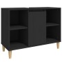 Black plywood sink cabinet 80x33x60 cm by vidaXL, bathroom vanities - Ref: Foro24-821285, Price: 63,15 €, Discount: %