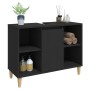 Black plywood sink cabinet 80x33x60 cm by vidaXL, bathroom vanities - Ref: Foro24-821285, Price: 63,15 €, Discount: %