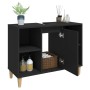 Armario para lavabo madera contrachapada negro 80x33x60 cm de vidaXL, Tocadores de baño - Ref: Foro24-821285, Precio: 63,15 €...