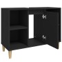 Black plywood sink cabinet 80x33x60 cm by vidaXL, bathroom vanities - Ref: Foro24-821285, Price: 63,15 €, Discount: %