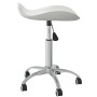 Silla de oficina de cuero sintético blanco de vidaXL, Sillas de oficina - Ref: Foro24-3088555, Precio: 52,19 €, Descuento: %