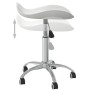 Silla de oficina de cuero sintético blanco de vidaXL, Sillas de oficina - Ref: Foro24-3088555, Precio: 52,19 €, Descuento: %