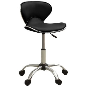 Silla de oficina de cuero sintético negra de vidaXL, Sillas de oficina - Ref: Foro24-3088626, Precio: 79,99 €, Descuento: %