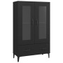 Aparador de madera de ingeniería negro 70x31x115 cm de vidaXL, Aparadores - Ref: Foro24-812556, Precio: 85,76 €, Descuento: %