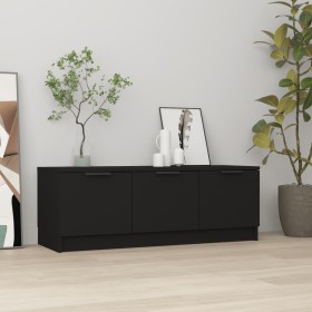 Black plywood TV cabinet 102x35x36.5 cm by vidaXL, TV Furniture - Ref: Foro24-811359, Price: 75,42 €, Discount: %