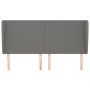 Headboard with dark grey fabric ears 163x23x118/128 cm by vidaXL, Headboards and footboards - Ref: Foro24-3117683, Price: 127...