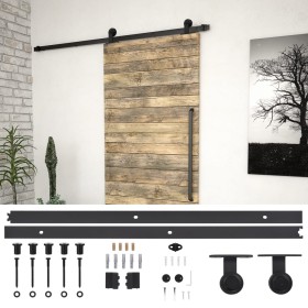 Sliding door hardware kit SKIEN black steel 183cm by vidaXL, doorframes - Ref: Foro24-145262, Price: 52,99 €, Discount: %