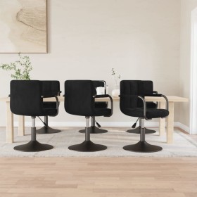 Swivel dining chairs 6 units black velvet by vidaXL, dining chairs - Ref: Foro24-3087927, Price: 363,28 €, Discount: %