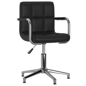 Black synthetic leather swivel dining chair by vidaXL, dining chairs - Ref: Foro24-3088093, Price: 93,99 €, Discount: %