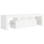 Mueble de TV con luces LED blanco 140x36,6x40 cm de vidaXL, Muebles TV - Ref: Foro24-804364, Precio: 124,04 €, Descuento: %