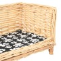 Cesta para perros con cojín sauce natural 50x33x30 cm de vidaXL, Camas para perros - Ref: Foro24-170773, Precio: 56,51 €, Des...