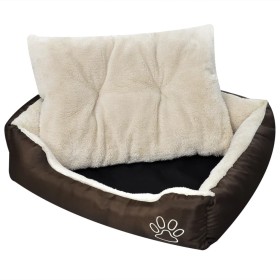 XXL brown and beige dog bed by vidaXL, Beds for dogs - Ref: Foro24-131366, Price: 60,50 €, Discount: %