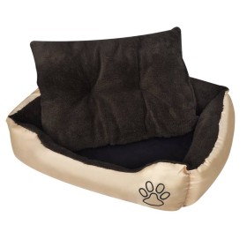 Beige and brown XXL dog bed by vidaXL, Beds for dogs - Ref: Foro24-131364, Price: 63,72 €, Discount: %