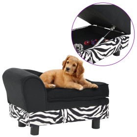 Sofá para perros felpa negro 57x34x36 cm de vidaXL, Camas para perros - Ref: Foro24-170939, Precio: 74,99 €, Descuento: %