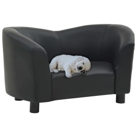 Dog sofa in black synthetic leather 67x41x39 cm by vidaXL, Beds for dogs - Ref: Foro24-170946, Price: 92,99 €, Discount: %