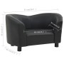 Kunstleder Hundesofa schwarz 67x41x39 cm von vidaXL, Betten für Hunde - Ref: Foro24-170946, Preis: 92,99 €, Rabatt: %