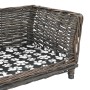 Dog basket with natural gray willow cushion 90x54x35 cm by vidaXL, Beds for dogs - Ref: Foro24-170776, Price: 115,16 €, Disco...