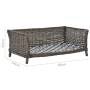 Dog basket with natural gray willow cushion 90x54x35 cm by vidaXL, Beds for dogs - Ref: Foro24-170776, Price: 115,16 €, Disco...