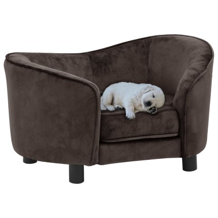 Braunes Plüsch-Hundesofa 69x49x40 cm von vidaXL, Betten für Hunde - Ref: Foro24-170942, Preis: 93,06 €, Rabatt: %