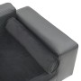 Gray plush and synthetic leather dog sofa 81x43x31 cm by vidaXL, Beds for dogs - Ref: Foro24-170953, Price: 85,73 €, Discount: %