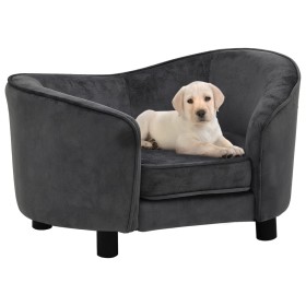 Sofá para perros felpa gris oscuro 69x49x40 cm de vidaXL, Camas para perros - Ref: Foro24-171022, Precio: 102,99 €, Descuento: %