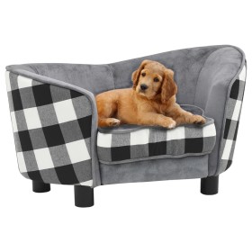 Gray plush dog sofa 68x38x38 cm by vidaXL, Beds for dogs - Ref: Foro24-170963, Price: 92,12 €, Discount: %