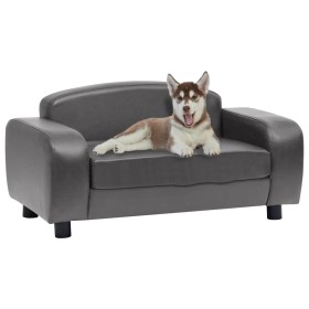 Dog sofa gray synthetic leather 80x50x40 cm by vidaXL, Beds for dogs - Ref: Foro24-170964, Price: 108,46 €, Discount: %