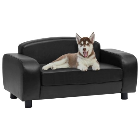 Sofá para perros cuero sintético negro 80x50x40 cm de vidaXL, Camas para perros - Ref: Foro24-170965, Precio: 107,00 €, Descu...