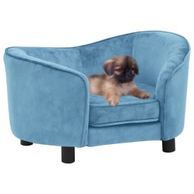 Turquoise plush dog sofa 69x49x40 cm by vidaXL, Beds for dogs - Ref: Foro24-171026, Price: 99,96 €, Discount: %