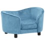 Turquoise plush dog sofa 69x49x40 cm by vidaXL, Beds for dogs - Ref: Foro24-171026, Price: 106,77 €, Discount: %