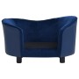 Plush and synthetic leather dog sofa blue 69x49x40 cm by vidaXL, Beds for dogs - Ref: Foro24-171034, Price: 93,19 €, Discount: %