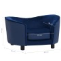 Plush and synthetic leather dog sofa blue 69x49x40 cm by vidaXL, Beds for dogs - Ref: Foro24-171034, Price: 93,19 €, Discount: %