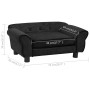 Black plush dog sofa 72x45x30 cm by vidaXL, Beds for dogs - Ref: Foro24-171038, Price: 71,99 €, Discount: %