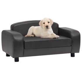 Hundesofa dunkelgraues Kunstleder 80x50x40 cm von vidaXL, Betten für Hunde - Ref: Foro24-171054, Preis: 132,04 €, Rabatt: %