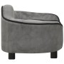 Sofá para perros felpa gris 67x47x36 cm de vidaXL, Camas para perros - Ref: Foro24-171084, Precio: 85,99 €, Descuento: %