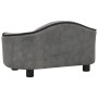 Sofá para perros felpa gris 67x47x36 cm de vidaXL, Camas para perros - Ref: Foro24-171084, Precio: 85,99 €, Descuento: %