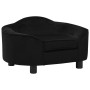 Black plush dog sofa 67x47x36 cm by vidaXL, Beds for dogs - Ref: Foro24-171086, Price: 91,83 €, Discount: %