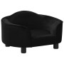 Black plush dog sofa 67x47x36 cm by vidaXL, Beds for dogs - Ref: Foro24-171086, Price: 91,83 €, Discount: %