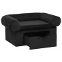 Sofá para perros con cajón felpa negro 75x50x38 cm de vidaXL, Camas para perros - Ref: Foro24-171078, Precio: 97,19 €, Descue...