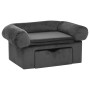 Dog sofa with dark gray plush drawer 75x50x38 cm by vidaXL, Beds for dogs - Ref: Foro24-171079, Price: 96,90 €, Discount: %