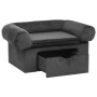 Dog sofa with dark gray plush drawer 75x50x38 cm by vidaXL, Beds for dogs - Ref: Foro24-171079, Price: 96,90 €, Discount: %