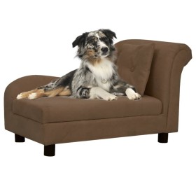 Hundesofa mit braunem Plüschkissen 83x44x44 cm von vidaXL, Betten für Hunde - Ref: Foro24-171101, Preis: 118,99 €, Rabatt: %