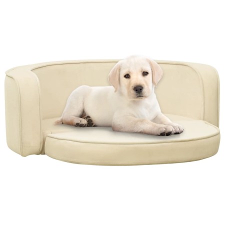 Sofá plegable para perros cojín lavable felpa crema 73x67x26 cm de vidaXL, Camas para perros - Ref: Foro24-171114, Precio: 74...