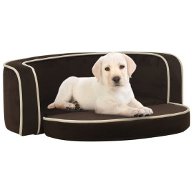 Sofá plegable para perros cojín lavable felpa marrón 73x67x26cm de vidaXL, Camas para perros - Ref: Foro24-171109, Precio: 50...