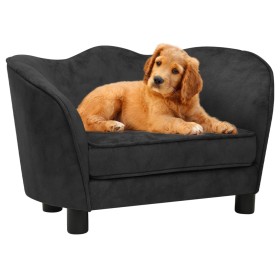 Schwarzes Plüsch-Hundesofa 66x43x40 cm von vidaXL, Betten für Hunde - Ref: Foro24-171126, Preis: 85,63 €, Rabatt: %