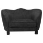 Black plush dog sofa 66x43x40 cm by vidaXL, Beds for dogs - Ref: Foro24-171126, Price: 85,63 €, Discount: %