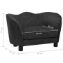 Black plush dog sofa 66x43x40 cm by vidaXL, Beds for dogs - Ref: Foro24-171126, Price: 85,63 €, Discount: %