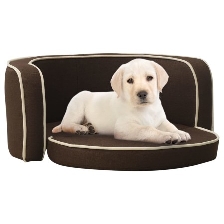 Sofá plegable para perros cojín lavable lino marrón 76x71x30 cm de vidaXL, Camas para perros - Ref: Foro24-171117, Precio: 46...